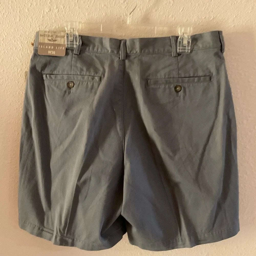NWT Natural Issue Island Life Shorts Gray Pleated Cotton Men’s Size 36 Waist